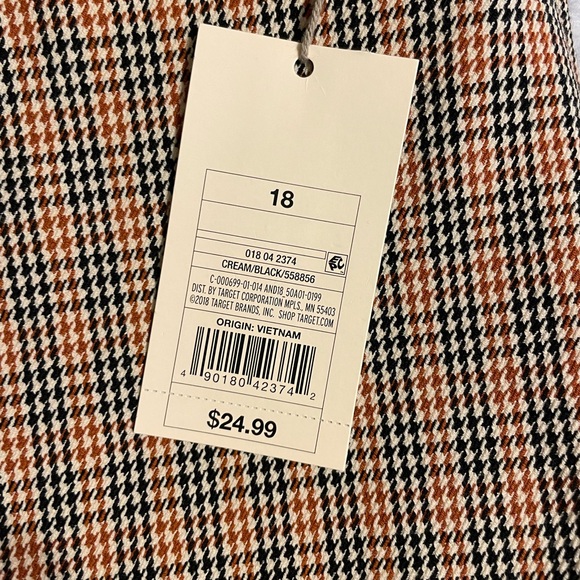 NWT - New Day 18 Houndstooth Skinny Ankle Pull-on Pants - Picture 1 of 5